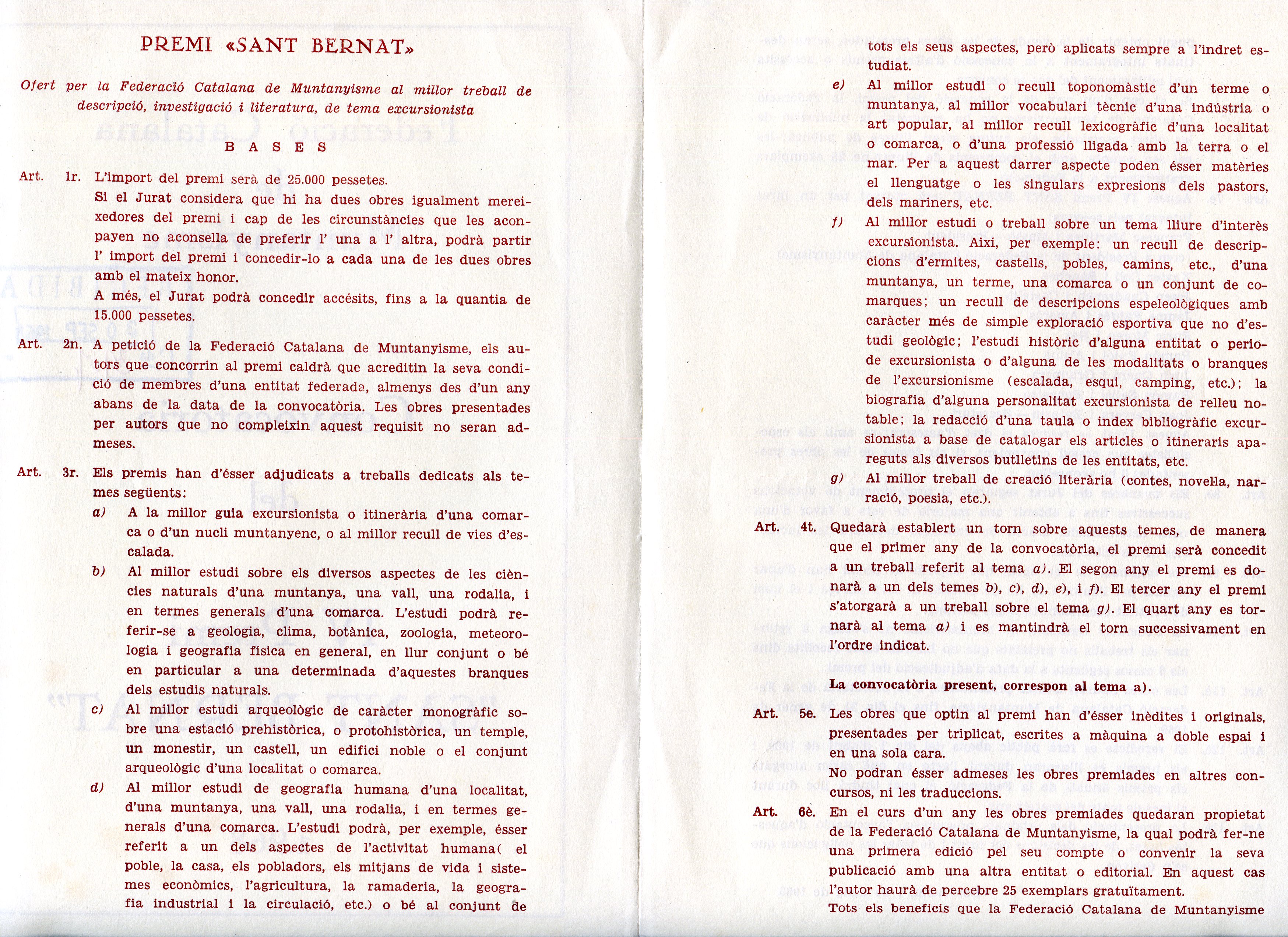 Convocatòria del IV Premi "Sant Bernat" 1.968 - Miniatura 2